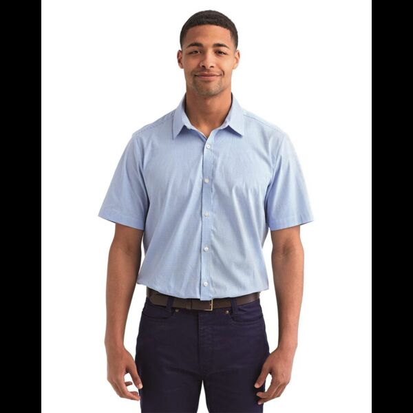 Men's Microcheck Gingham Cotton Shirt Thumbnail