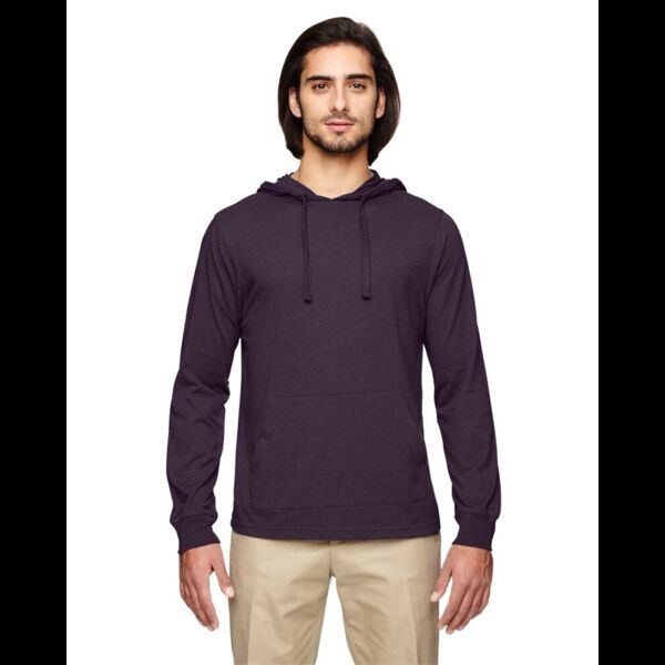 Unisex Eco Jersey Pullover Hooded Long Sleeve T-Shirt Thumbnail