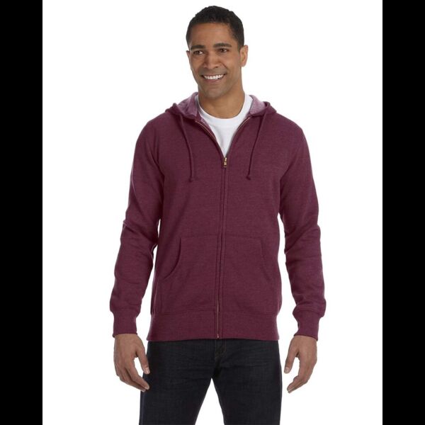 Unisex Heathered Full-Zip Hooded Sweatshirt Thumbnail