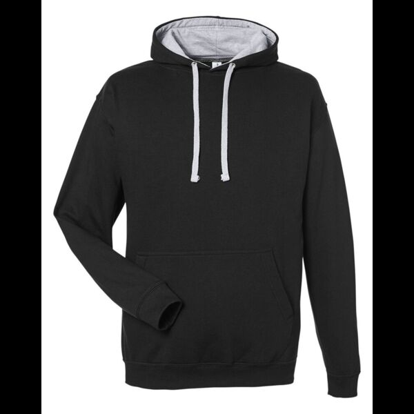 Unisex Midweight Varsity Contrast Hooded Sweatshirt Thumbnail
