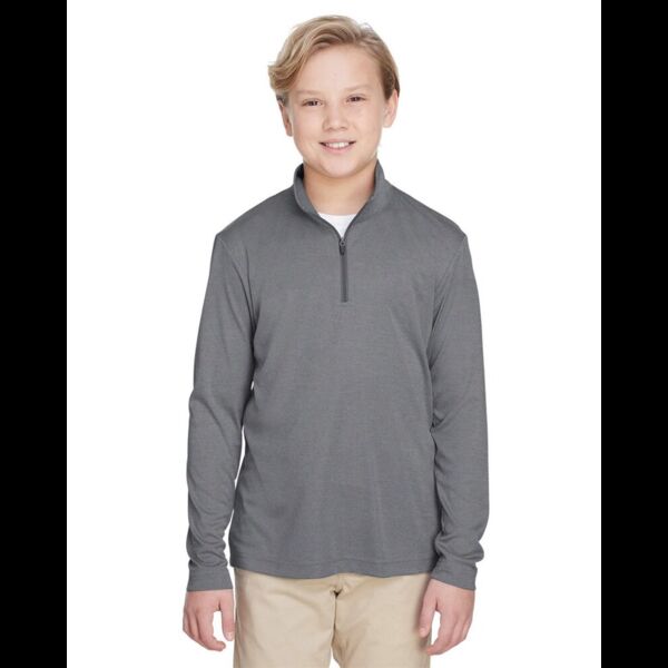 Youth Zone Sonic Heather Performance Quarter-Zip Pullolver Thumbnail