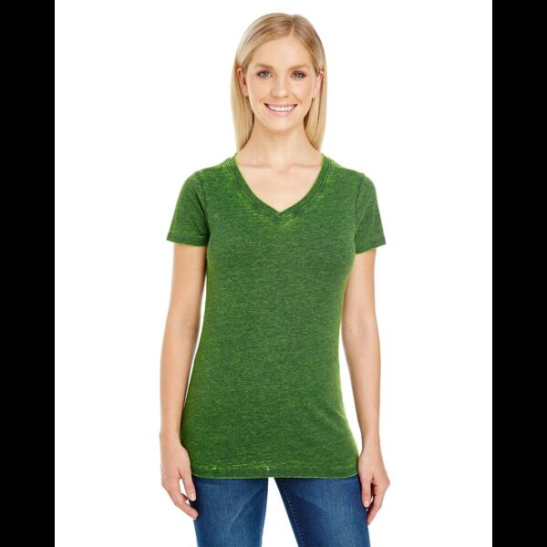 Women's Cross Dye V-Neck T-Shirt Thumbnail
