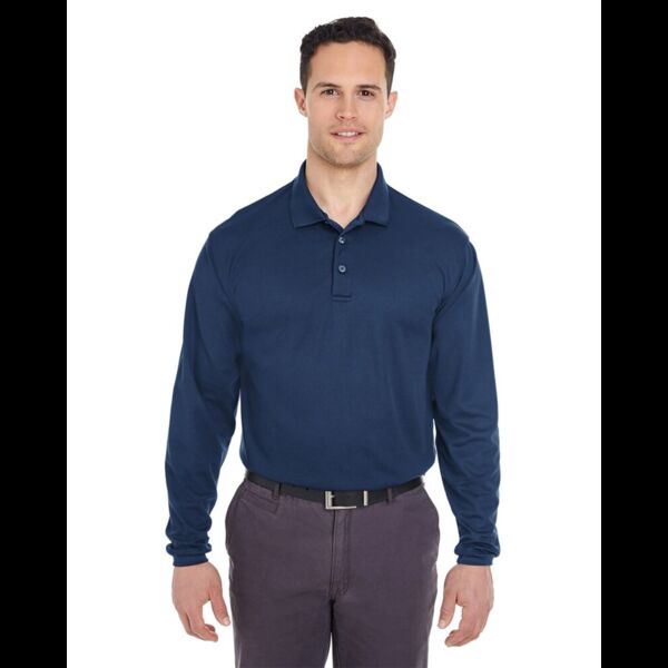 Men's Cool & Dry Long Sleeve Mesh Piqué Polo Thumbnail