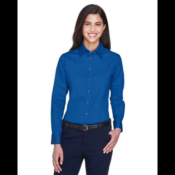 Women's Easy Blend™ Long Sleeve Twill Dress Shirt with Stain-Release Thumbnail