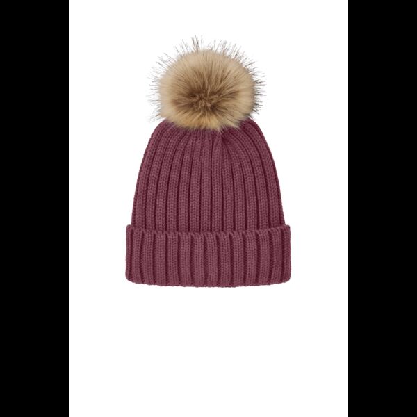 Faux Fur Pom Beanie Thumbnail