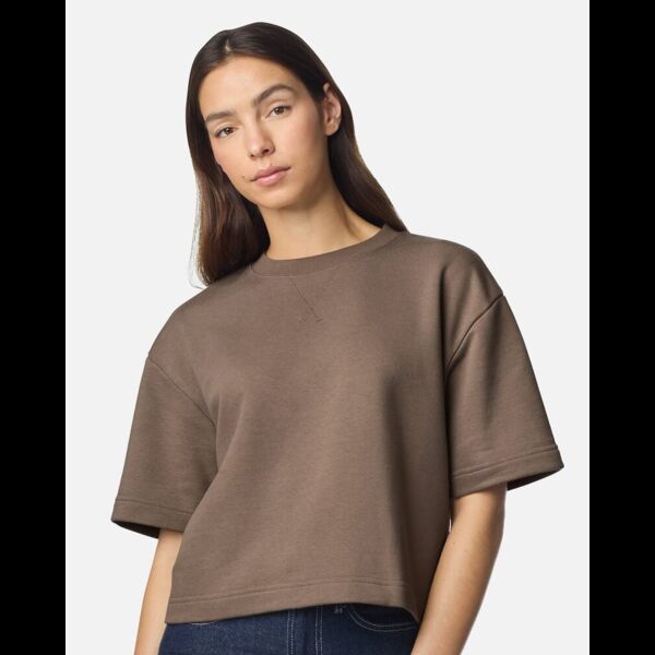 Women's French Terry Mid-Length Boxy Top Thumbnail