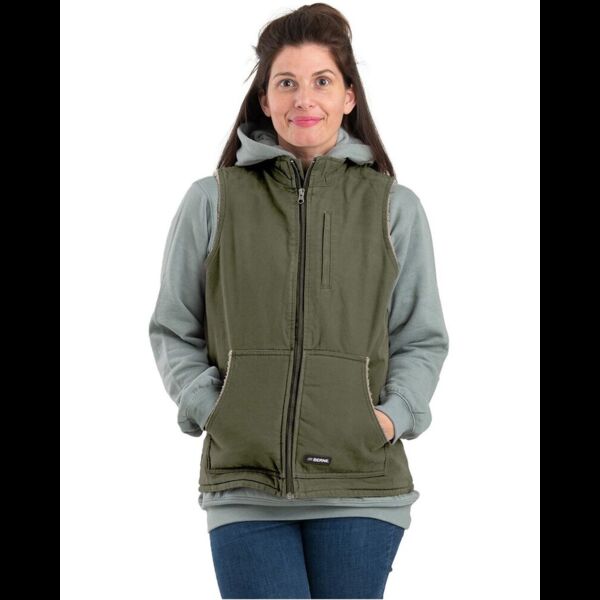 Women's Sherpa-Lined Softstone Duck Vest Thumbnail