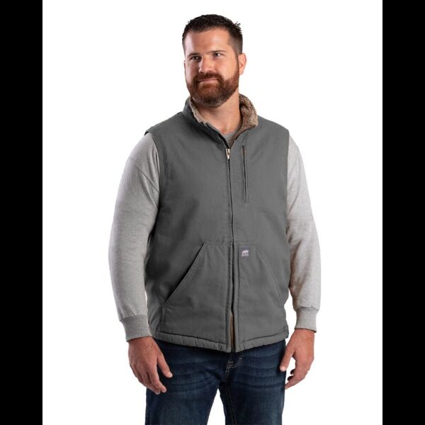 Men's Heartland Sherpa-Lined Washed Duck Vest Thumbnail