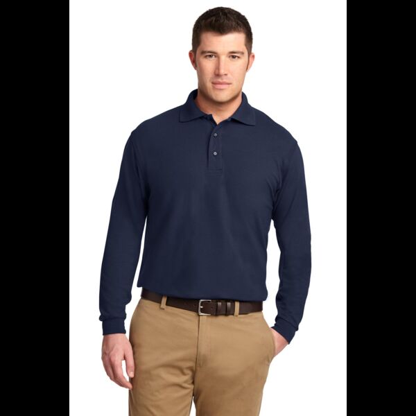 Tall Silk Touch Long Sleeve Polo Thumbnail